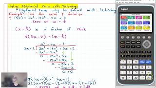 Factorising Polynomials using Technology (Casio fx-CG50 AU)