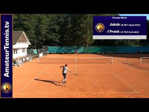 LK 20.1 vs LK 16.4 (NTRP 3.0 vs 3.5) - Amateur Tennis Training Session - One Set Match