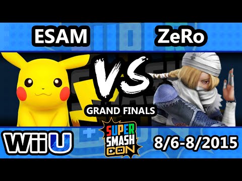 Super Smash Con - ZeRo (Sheik) Vs. ESAM (Pikachu, Yoshi) - Grand Finals - Smash Wii U
