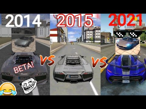 Evolution of Extreme car driving simulator 2014 to 2021