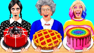 Reto De Cocina Wednesday vs Abuela | Cocina Sabrosa Hacks de DuKoDu Challenge