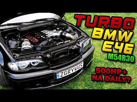 BMW E46 3.0i TURBO 500hp on EMU BLACK WITH GTX30 and air conditioning