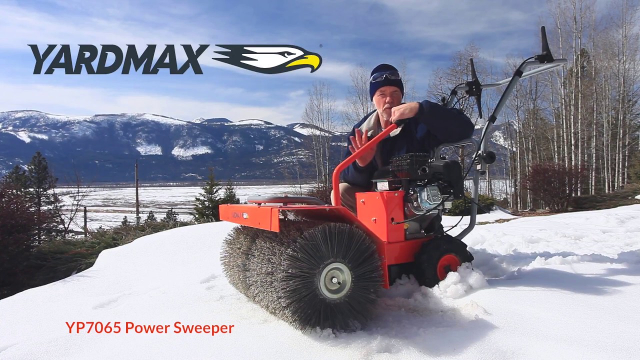 YARDMAX YP7065 Power Sweeper -VIDEO Review
