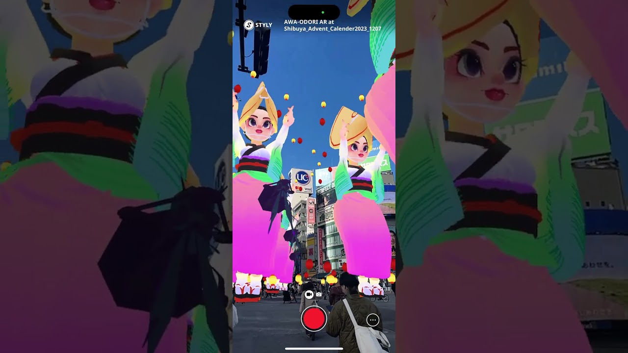 阿波踊りAR＠バンコクAR表示