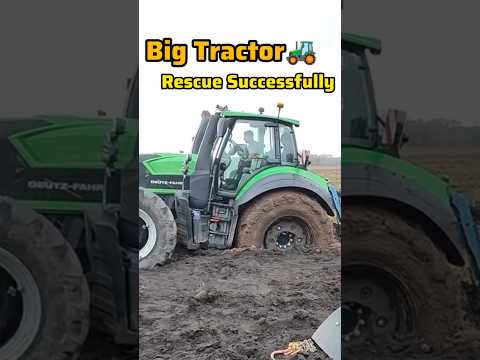 Powerful John Deere Tractor Rescue Another Big Tractor 💪🚜#automobile #shorts #trendingshorts