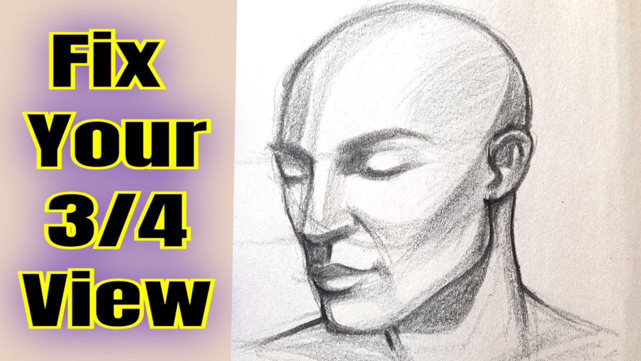 Draw The Head in 3/4 View EASILY (Beginner Friendly Guide) | How to Draw a Head Step-By-Step
