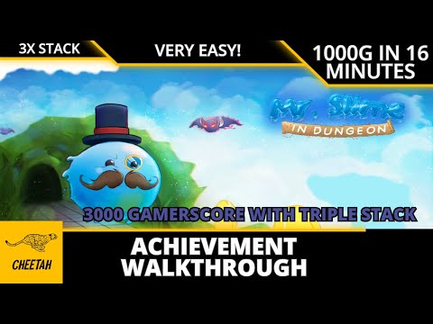 Mr.Slime in Dungeon - Achievement Walkthrough (1000G IN 16 MINUTES) VERY EASY 3000G TRIPLE STACK!