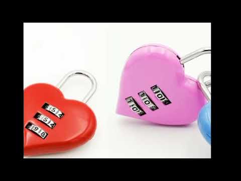 @Mini Dial Digits Code Number Password Combination Padlock Love Heart Shape Suitcase Metal Lock Safe