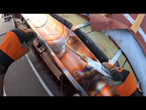 Kupfer Dachrinne an Hechtgaube anbringen- Teil 17 - Biberschwanzdach Ibbenbüren