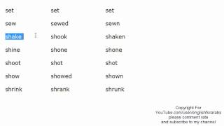 English irregular verbs part 9 English For Beginners