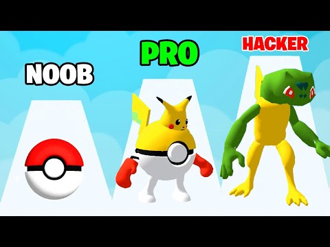 Pokeyball Run - NOOB vs PRO vs HACKER | Max Level DNA of Monsters