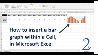 How to insert a bar graph within a cell on Microsoft Excel (Sparkline Tutorial)