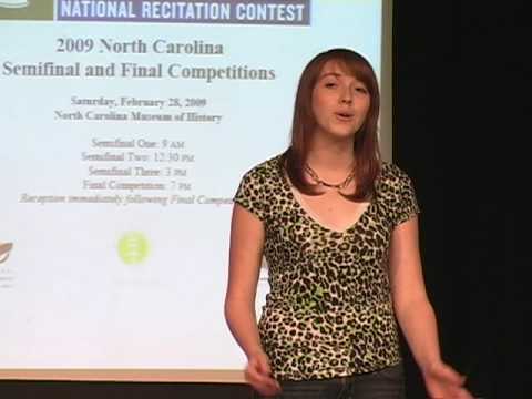 NC Poetry Out Loud 2009 - "Litany" by Billy Collins