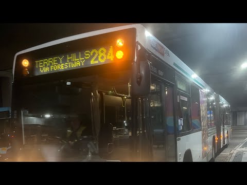 CDC NSW Terrey Hills m/o 5196 Volvo B12BLEA Euro 5 Custom Coaches CB60 Bendy Bus Ride.