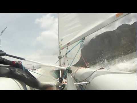 Extreme 420 Sailing South Africa 25-30 Knots wind [HD]