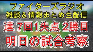 【ファイターズラジオ】4/21 雑談＆情報まとめ 達孝太好投！攻守に噛み合った好ゲーム！明日の試合勝利のポイントは？試合考察