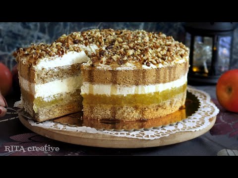 Walnut Cake with Apples