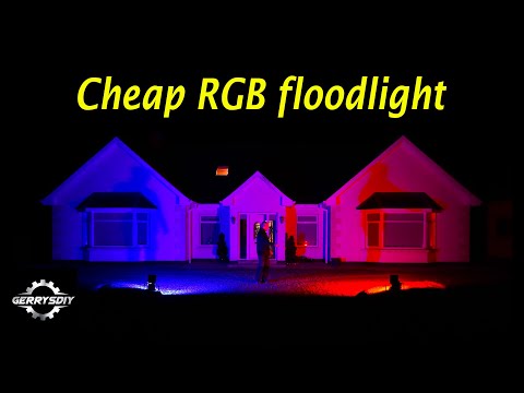 Cheap RGB Floodlights Lighting my House and Shed