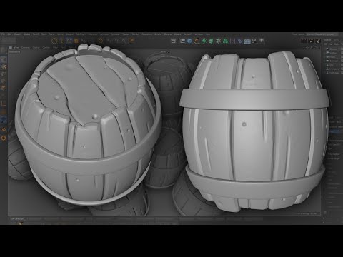 Model and Sculpt a Stylized Barrel Cinema 4D Modeling and Sculping Tutorial