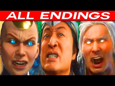 MORTAL KOMBAT 11 Aftermath - ALL ENDINGS Final Boss Fight + SECRET Ending
