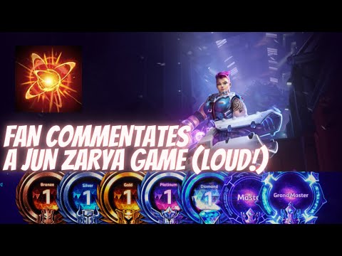 Zarya Expulsion - Fan COMMENTATES Jun Zarya Game(WARNING: LOUD)! - B2GM Season 5(Diamond 2)