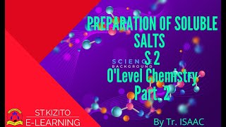PREPARATION OF INSOLUBLE SALTS PART 2