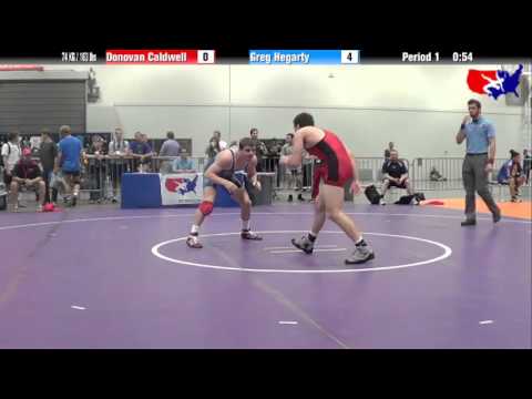 Donovan Caldwell vs. Greg Hegarty at 2013 Junior Nationals - FILA - FS