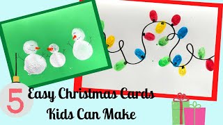 Easy & Fun Christmas Cards Kids Can Make | DIY Christmas Cards for Kids