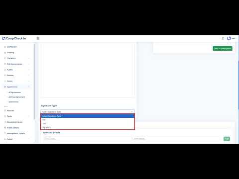 Create a New Agreement