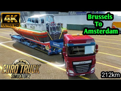 Brussels To Amsterdam | 212km Drive | Euro Truck Simulator 2