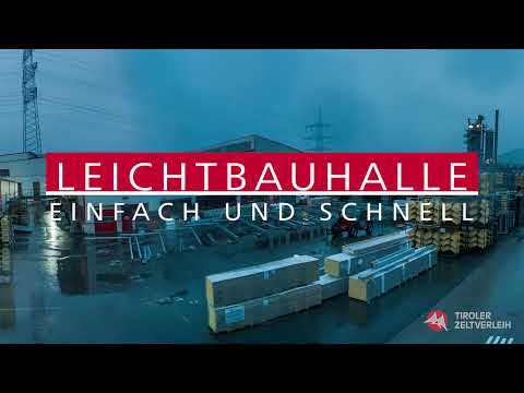 TZV leichtbauhalle mit text