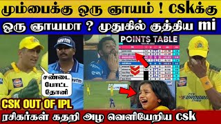 Mi bad work against csk yesterday, csk now ruled out ipl2022, fans cry | csk vs mi ipl highlight