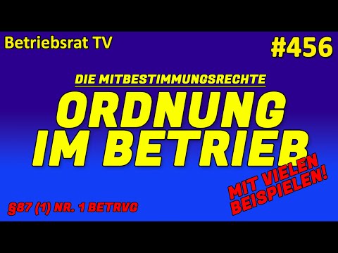 Co-determination rights: Workplace order - Works council collective agreement (Episode 456)