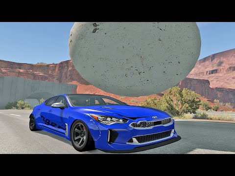 Crushing Cars with Giant Balls #2 - BeamNG Drive