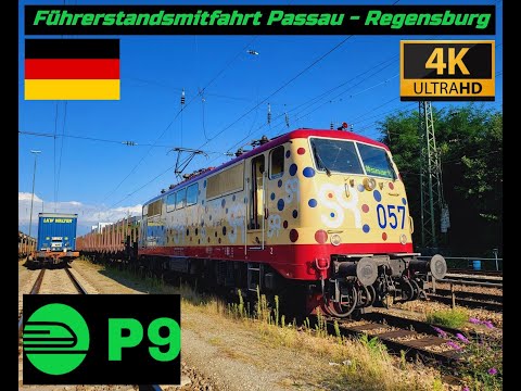 Führerstandsmitfahrt Passau - Regensburg im Sommer mit 111 057