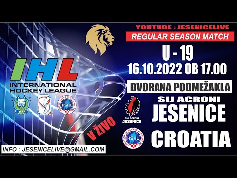 HOKEJ NA LEDU U-19  sij ACRONI JESENICE - TEAM CROATIA