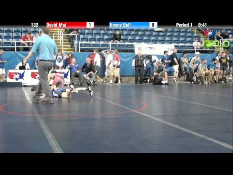 Junior 132 - David Mai (Arkansas) vs. Jimmy Bell (Connecticut)