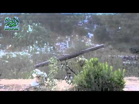 استهداف  قوات النظام بصورايخ غراد من قبل كتائب أنصار الشام في النبي يونس في محافظة اللاذقية