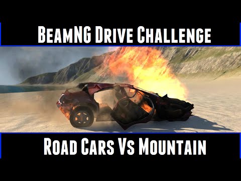 BeamNG Drive Challenge Road Cars Vs Mountain