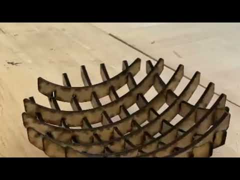 Mesh Laser Cut Bowl Designed on Grasshopper