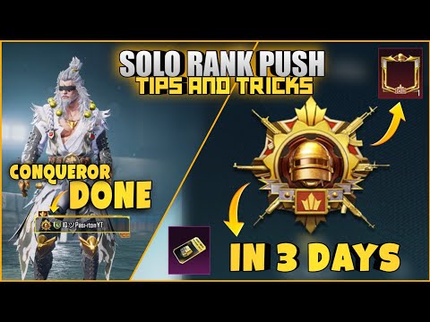 How To Complete Solo Conqueror In Just 3 Days  | Best Tips And Tricks | C4S11 | PUBG Mobile