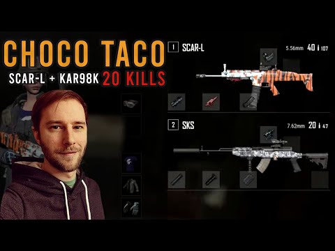ChocoTaco - PUBG - Hacienda Drop! 20 KILLS (SCAR-L + Kar98k)