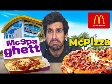 PROVO LA  McPIZZA E LA PASTA NEL MCDONALD'S Più GRANDE DEL MONDO