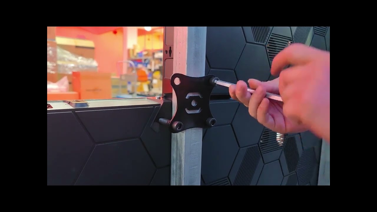 MA640 Series: How to Connect Indoor LED Display Bracket Pedals For Rear Maintenance?