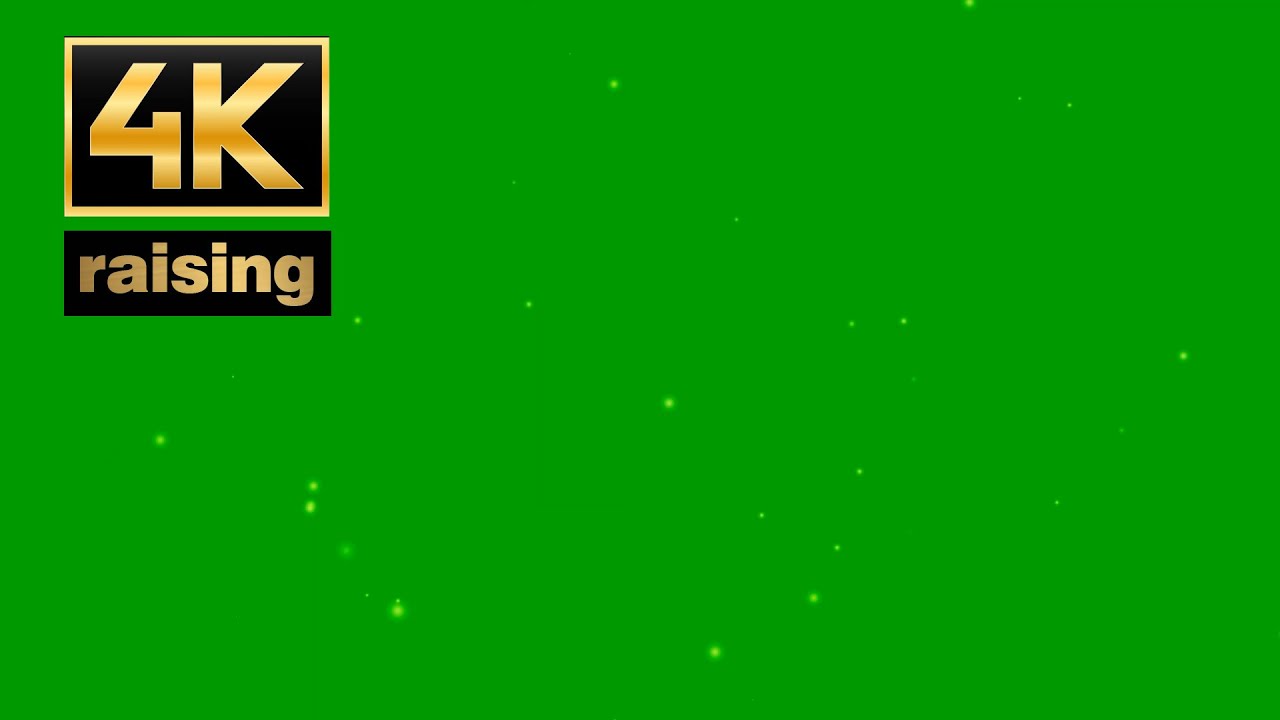 4K Fireflies raising particles effect on green screen Magic Romantic Background video