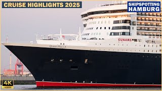 Cruise Ship Compilation 2025 - Die schönsten Kreuzfahrtschiffmanöver aus dem Hamburger Hafen