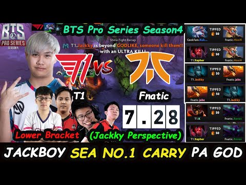 Fnatic vs T1 | Jackky [Phantom Assassin] SEA No.1 Carry BTS Pro Series4 Lower Bracket Game2