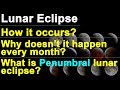 Lunar Eclipse Partial Full Moon Penumbral When How It Occurs Diff Btn Solar Lunar
