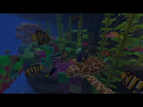 Minecraft Coral Reef and Conduit Ambience with Underwater Music