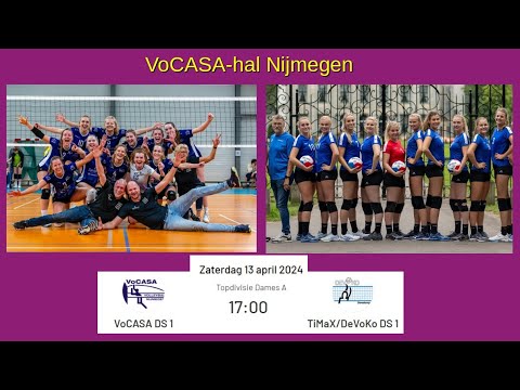 VoCASA D1 - TiMax DeVoKo D1 (13 apr 2024) Topdivisie Dames Volleybal